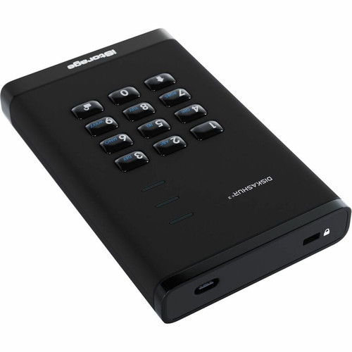 iStorage diskAshur3 1 TB Portable Solid State Drive - 2.5" External - Black  - Printer, Scanner, Camera Device Supported - USB 3.2 1) (IS-DA3-256-SSD-1000-B)