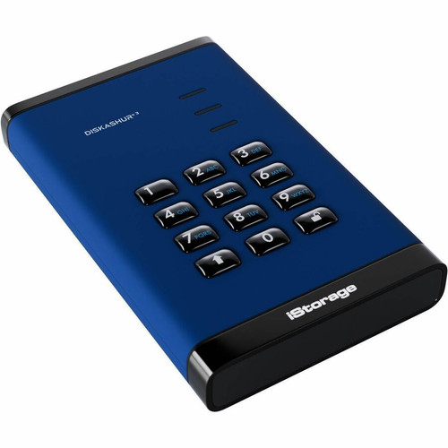 iStorage diskAshur3 1 TB Portable Solid State Drive - 2.5" External - Blue  - Printer, Scanner, Camera Device Supported - USB 3.2 (Gen (IS-DA3-256-SSD-1000-BE)