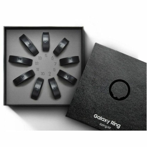 Samsung Galaxy Ring, Size 9, Titanium Black - Android - Accelerometer, PPG Sensor, Temperature Sensor - Sleep Quality, Heart Rate, - - (SM-Q509NZKAXAC)