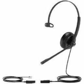 Yealink Wideband Mono Headset For IP Phone Quick Disconnect Over-the-head Monaural 32 Ohm 20 Hz To kHz 3.9 Ft Wired 1308091