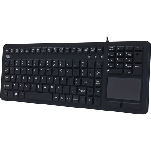 Adesso SlimTouch 270 - Antimicrobial Waterproof Touchpad Keyboard - Cable Connectivity - USB Interface - 108 Key - English (US) - - - (Fleet Network)