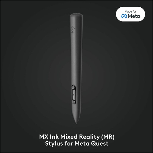Logitech Mx Ink Stylus - Replaceable Stylus Tip - Plastic - Black - VR Headset Device Supported (914-000085)