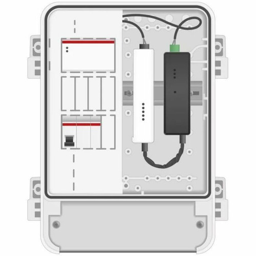 AXIS 03085-001 TQ1817-VE Mounting Box for Power Supply & Media Converter - White - Polycarbonate/Stainless Steel - IK10/IP66 - Outdoor Cabinet