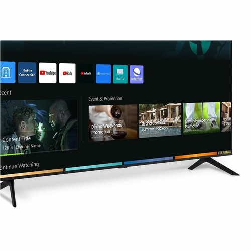 Samsung Crystal HCU7080 HG55CU708NF 55" Smart LED-LCD TV - 4K UHDTV - High Dynamic Range (HDR) - Black - HDR10+, HLG - LED Backlight - (HG55CU708NFXZA)