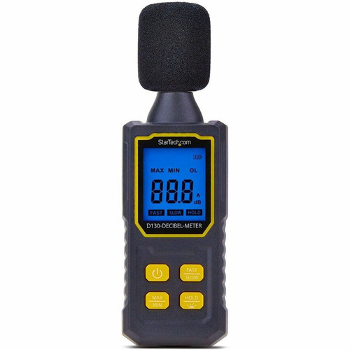 StarTech.com Handheld Digital Sound Meter w/Large LCD, Noise/Decibel Level Reader for Server Rooms/Offices, Audio Monitor, 30-130dBA - (D130-DECIBEL-METER)