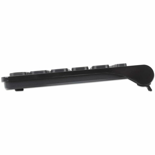 Manhattan Slim Wireless USB Mini Keyboard - Wireless Connectivity - RF - Compact - 32.81 ft (10000 mm) - 2.40 GHz - USB Type A - 82 - (180764)
