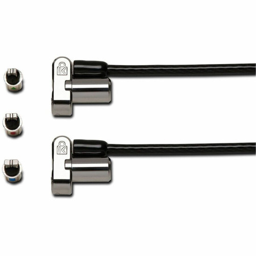 Kensington K63384 Universal 3-in-1 Keyed Cable Lock - Twin Lockheads - Custom Keyed - 6 ft (1. 83 m) Carbon Steel Cable