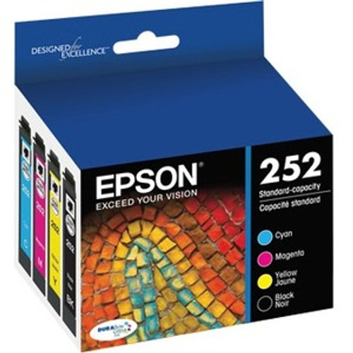 Epson DURABrite Ultra T252 Ink Cartridge - Cyan, Black, Magenta, Yellow - Inkjet - Standard Yield - 4 / Pack (Fleet Network)