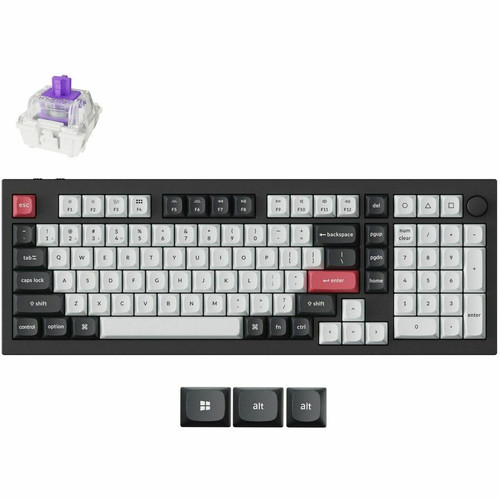 Keychron Q5 HE QMK Wireless Custom Keyboard - Wired/Wireless Connectivity - Bluetooth/RF - 5.2 - 2.40 GHz - USB Type C, USB Type A - - (Fleet Network)