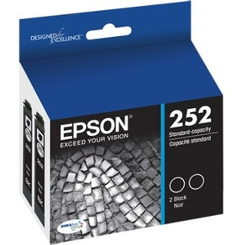 Epson DURABrite Ultra T252 Ink Cartridge - Black - Inkjet - Standard Yield - 2 / Pack (Fleet Network)