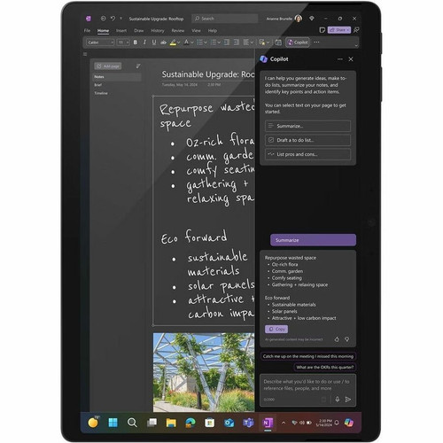 Microsoft Surface Pro 11 Copilot+ PC Tablet - 13" - vPro Technology - 16 GB - 512 GB SSD - Windows 11 Pro - Black - Core Ultra 5 (8 - (Fleet Network)
