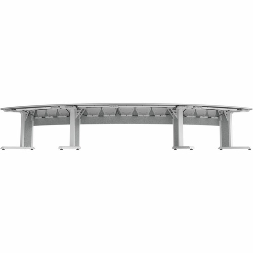 Middle Atlantic Forum Arc Table for up to 7 People, 30" Seated Height, Light Finish - Designer White Arc Top - Powder Coated, White - (Fleet Network)