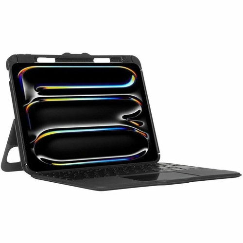 Targus THZ988US Versavu Keyboard/Cover Folio Case for 11" Apple iPad Pro 11 (2024) - Black - Drop & Bump Resistant