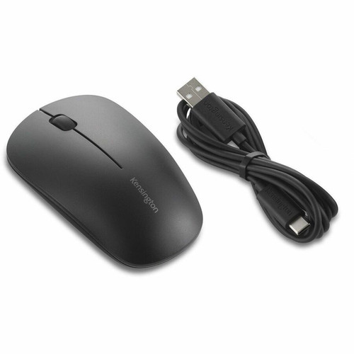 Kensington K75303NA MY230 EQ Rechargeable Wireless Mouse - Midsize Symmetrical - Bluetooth 5 / 2.4 GHz RF - 3-Button Scroll Wheel - Recycled Plastic