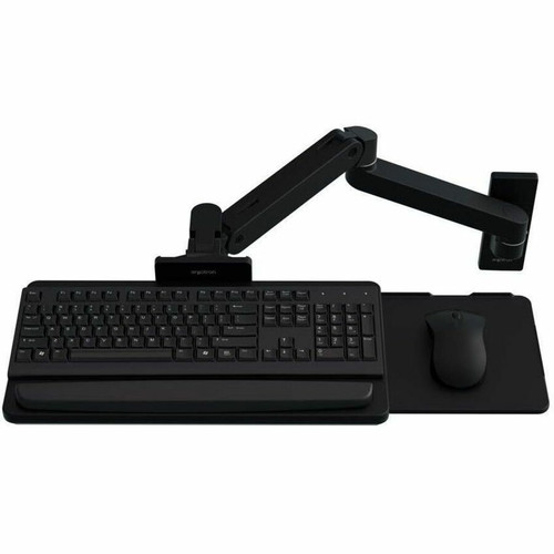 Ergotron Wall Mount for Keyboard - Black - Height Adjustable - 5 lb (2267.96 g) Load Capacity - Aluminum (Fleet Network)