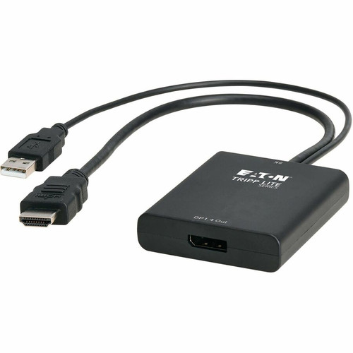 Tripp Lite series 8K HDMI to DisplayPort Active Converter (M/F) with USB Power, 1 ft. (0.3 m) - 1 x HDMI Digital Audio/Video - Male, 1 (P130-06N-DP-8K)