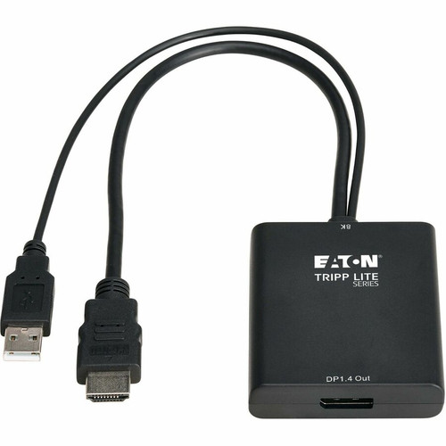 Tripp Lite series 8K HDMI to DisplayPort Active Converter (M/F) with USB Power, 1 ft. (0.3 m) - 1 x HDMI Digital Audio/Video - Male, 1 (P130-06N-DP-8K)