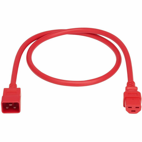 Tripp Lite series Power Cord, C20 to C21 - Heavy-Duty, 20A, 250V, 12 AWG, 4 ft. (1.2 m), Red - For Network Switch, PDU, UPS, Switch, - (Fleet Network)