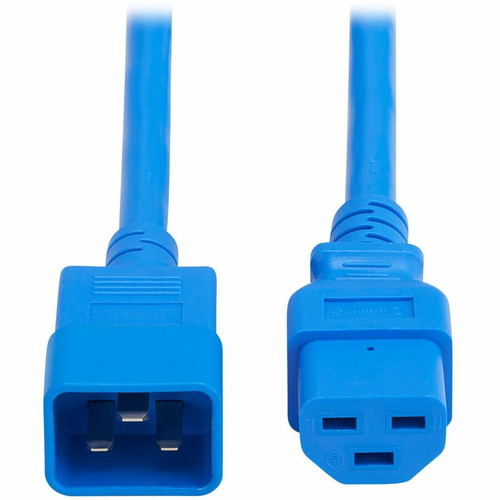 Tripp Lite series Power Cord, C20 to C21 - Heavy-Duty, 20A, 250V, 12 AWG, 2.5 ft. (0.76 m), Blue - For Network Switch, PDU, UPS, Rack, (P035-2P5-ABL)