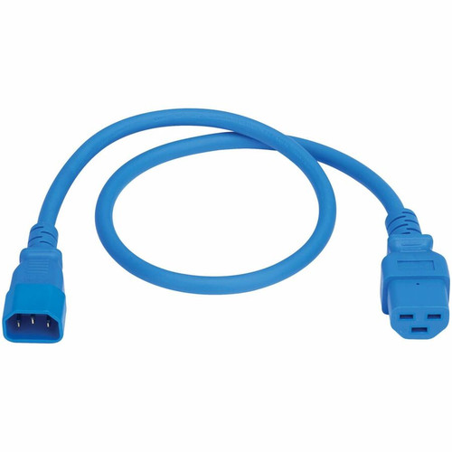 Tripp Lite by Eaton P037-2P5-ABL Heavy-Duty Power Cord - C14 to C21 - 15A 250V - 14 AWG - 2. 5 ft - 0. 76 m - Blue
