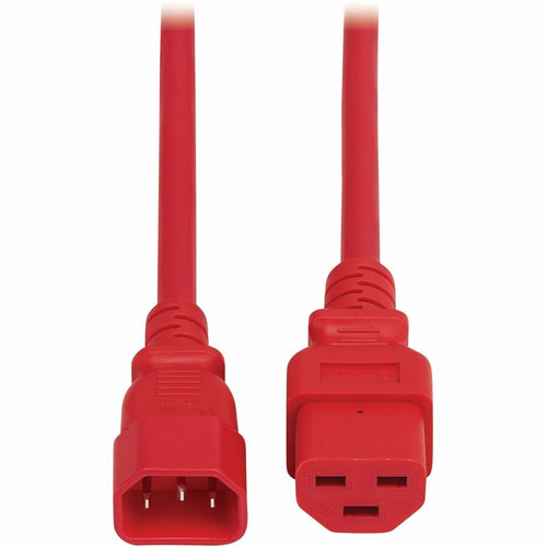Tripp Lite by Eaton P037-003-ARD Power Cord - C14 to C21 Heavy-Duty - 15A 250V - 14 AWG 3 ft - 0. 9 m - Red