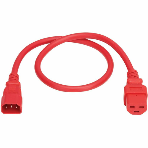 Tripp Lite series Power Cord, C14 to C21 - Heavy-Duty, 15A, 250V, 14 AWG, 2.5 ft. (0.76 m), Red - For Computer, Server, UPS, PDU, - V (Fleet Network)