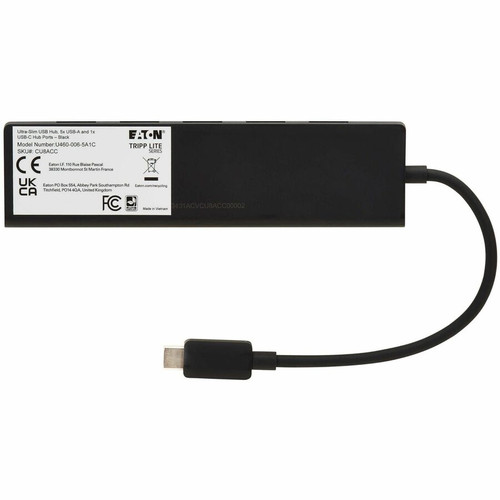 Tripp Lite series U460-006-5A1C USB Hub - USB Type C - 1.25 GB/s, 60 MB/s - Notebook, Desktop, Tablet, Smartphone, Hard Drive, Mouse, (U460-006-5A1C)
