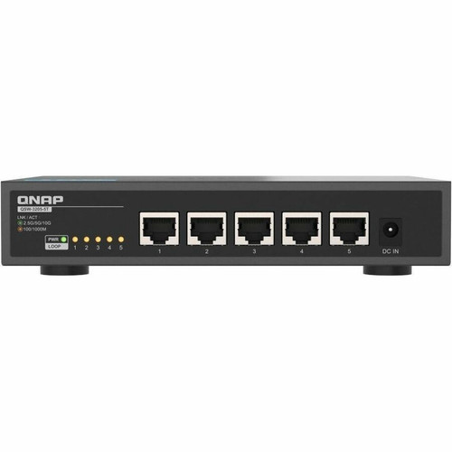 QNAP QSW-3205-5T Ethernet Switch - 5 Ports - 10 Gigabit Ethernet - 10GBase-T - 2 Layer Supported - 36 W Power Consumption - Twisted - (QSW-3205-5T-US)