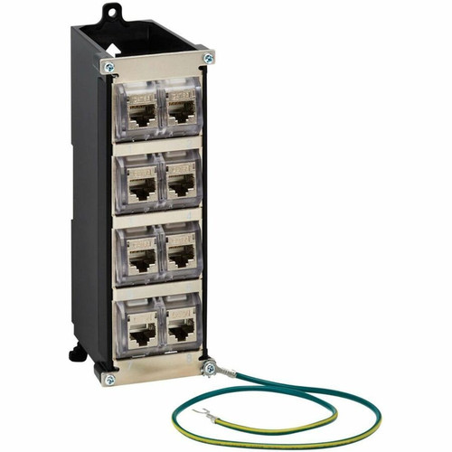 Tripp Lite series N063-008-6A-SH Network Patch Panel - 8 Port(s) - 8 x RJ-45 - Category 5, Category 5e, Category 6, Category 6a - - (Fleet Network)