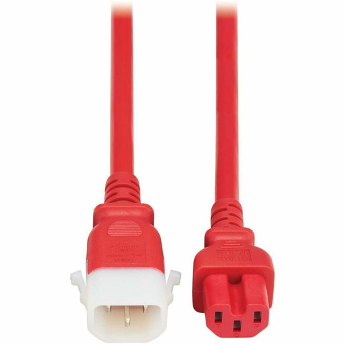 Tripp Lite by Eaton P018-E06-ARD-6 Power Extension Cord - 6 ft Red - 250V 15A - IEC C15 to C14 - Heavy Duty P-Lock