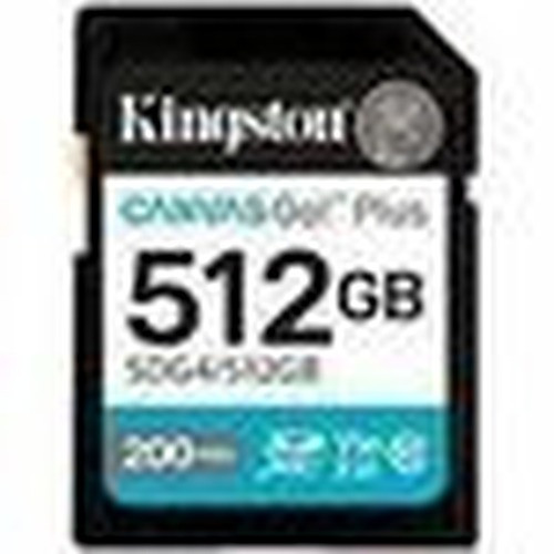 Kingston SDG4 512GB Canvas Go Plus SDXC Card 512 GB - Class 10 UHS-I - U3 V30 - 200 MB s Read - 160 MB s Write - Lifetim