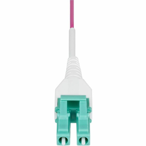 StarTech. com OM4RLCLC10M 10m - 33ft LC to LC UPC OM4 Multimode Fiber Optic Cable - Erika Violet - 50/125100G - Uniboot - OFNR Riser