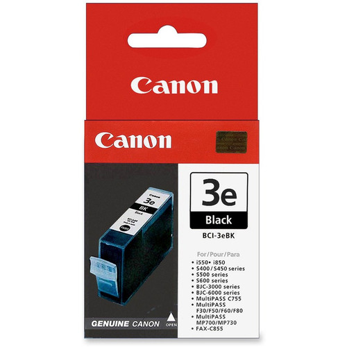 Canon Bci-3ebk Original Ink Cartridge - Inkjet - 500 Pages - Black - 1 Each (Fleet Network)