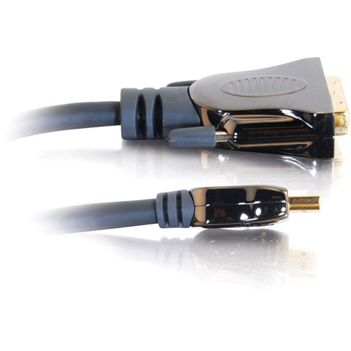 C2G 40310 HDMI/DVI Cable Adapter - 49.2 ft (15 m) DVI-D/HDMI Video Cable for Video Device - First End: 1 x 19-pin HDMI Digital - Male (40310)