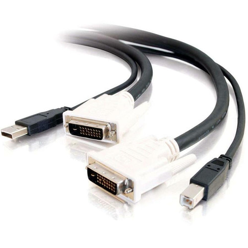 C2G DVI Dual Link / USB 2.0 KVM Cable - 6 ft (1.83 m) USB KVM Cable - Black (Fleet Network)