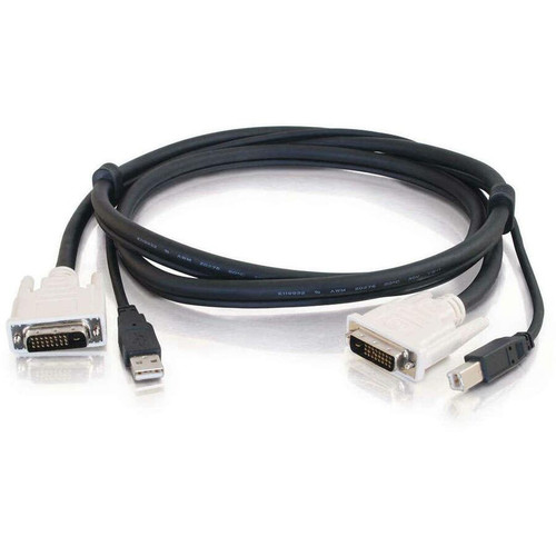 C2G DVI Dual Link / USB 2.0 KVM Cable - 6 ft (1.83 m) USB KVM Cable - Black (14177)