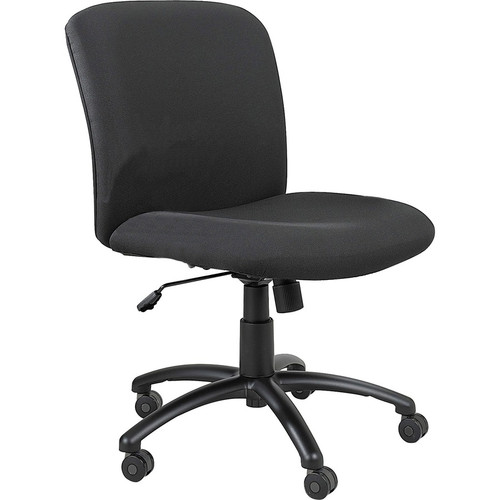 Safco Big & Tall Executive Mid-Back Chair - Black Seat Color - Foam, Polyester Seat Material - Black Frame Color - 5-star Base - Black (Fleet Network)
