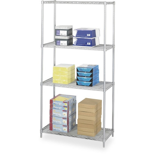 Safco Industrial Wire Shelving - 36" (914.40 mm) Width x 18" (457.20 mm) Depth - 4 x Shelf(ves) - 1250 lb (566990.46 g) Load Capacity (Fleet Network)