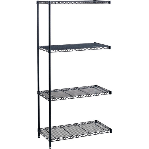 Safco Industrial Wire Shelving Add-On Unit - 36" (914.40 mm) Width x 18" (457.20 mm) Depth x 72" (1828.80 mm) Height - 4 x Shelf(ves) (Fleet Network)