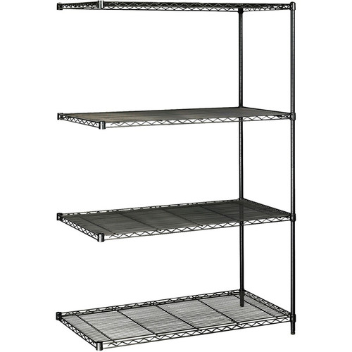 Safco Industrial Wire Shelving Add-On Unit - 48" (1219.20 mm) Width x 24" (609.60 mm) Depth x 72" (1828.80 mm) Height - 4 x Shelf(ves) (Fleet Network)