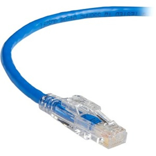 Black Box GigaBase 3 CAT5e 350-MHz Lockable Patch Cable (UTP), Blue, 6-ft. (1.8-m) - 6 ft Category 5e Network Cable for Network Device (Fleet Network)