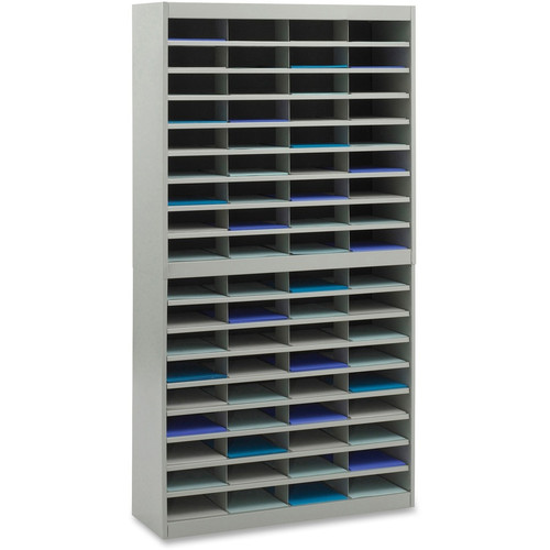 Safco E-Z Stor Steel Literature Organizers - 750 x Sheet - 72 Compartment(s) - Compartment Size : 3" (76.20 mm) x 9" (228.60 mm) x mm) (Fleet Network)