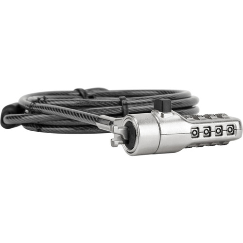 Targus ASP86GLX-25S DEFCON 3-in-1 Universal Serialized Combo Cable Lock - 25 Pack - 6. 5 ft (1. 98 m) - Preset Combination - Black