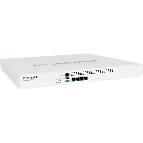 Fortinet FortiMail FML-200F Network Security/Firewall Appliance - 4 Port - 10/100/1000Base-T - Gigabit Ethernet - 4 x RJ-45 - 1U - (FML-200F-BDL-640-12)