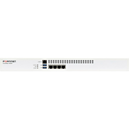 Fortinet FortiMail FML-400F Network Security/Firewall Applianc - 4 Port - 10/100/1000Base-T - Gigabit Ethernet - 4 x RJ-45 - 1U - (Fleet Network)