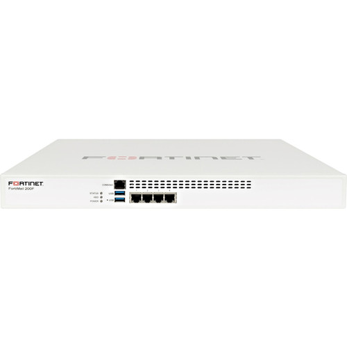 Fortinet FortiMail FML-200F Network Security/Firewall Appliance - 4 Port - 10/100/1000Base-T - Gigabit Ethernet - 4 x RJ-45 - 1U - (Fleet Network)