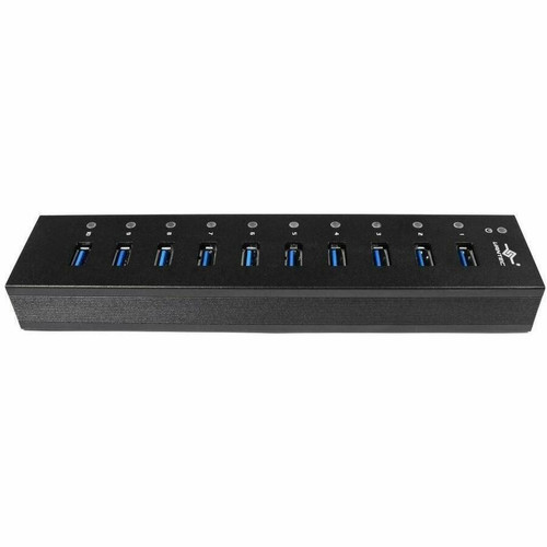 Vantec 10-Port USB 3.0 Aluminum Hub - USB 3.0 Type A - DIN Rail/Wall/Rack/Desktop Mountable - 10 USB Port(s) - 10 USB 3.0 Port(s) - (Fleet Network)