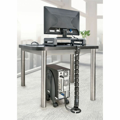 CTA Digital Desk Add-on Bundle with Keyboard Tray, Desk Organizer, and Cable Routing Column (PC-DAB)