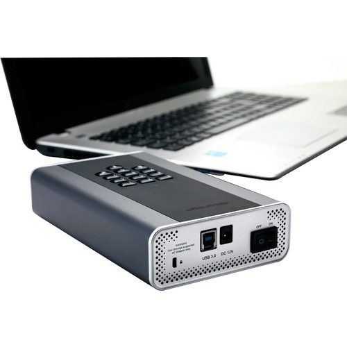 iStorage diskAshur DT2 4 TB Desktop Hard Drive - 3.5" External  - Thin Client Device Supported - USB 3.2 (Gen 1) Type A - 277 MB/s - (IS-DT2-256-4000-C-X)