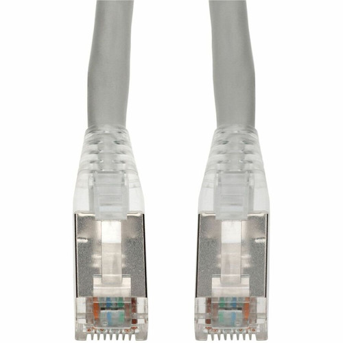 AddOn 14ft Gray CAT 6A Shielded PVC Ethernet Cable Snagless Easy Clear Boot RJ-45 M/M - 14 ft (4.27 m) Category 6a Network Cable for - (Fleet Network)